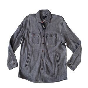 Grayers Herringbone Shirt Jacket Mens Large Ombre Blue New K062124OBL Cotton